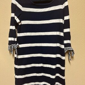 Crown & Ivy Blue and White Knit Top